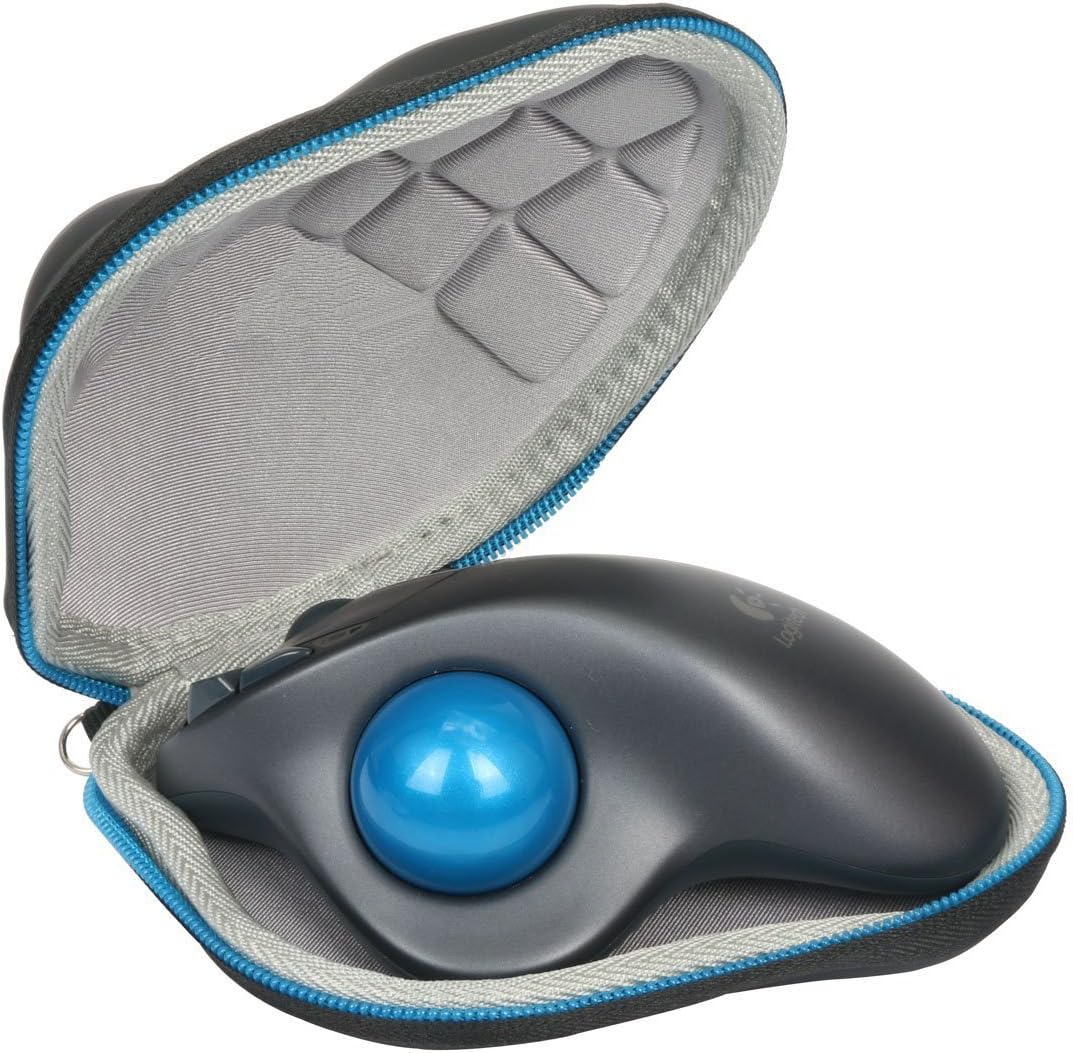 Khanka Travel Hard Case Shockproof Bag for Logitech M570 Trackball Cordless Wireless Bluetooth Mouse