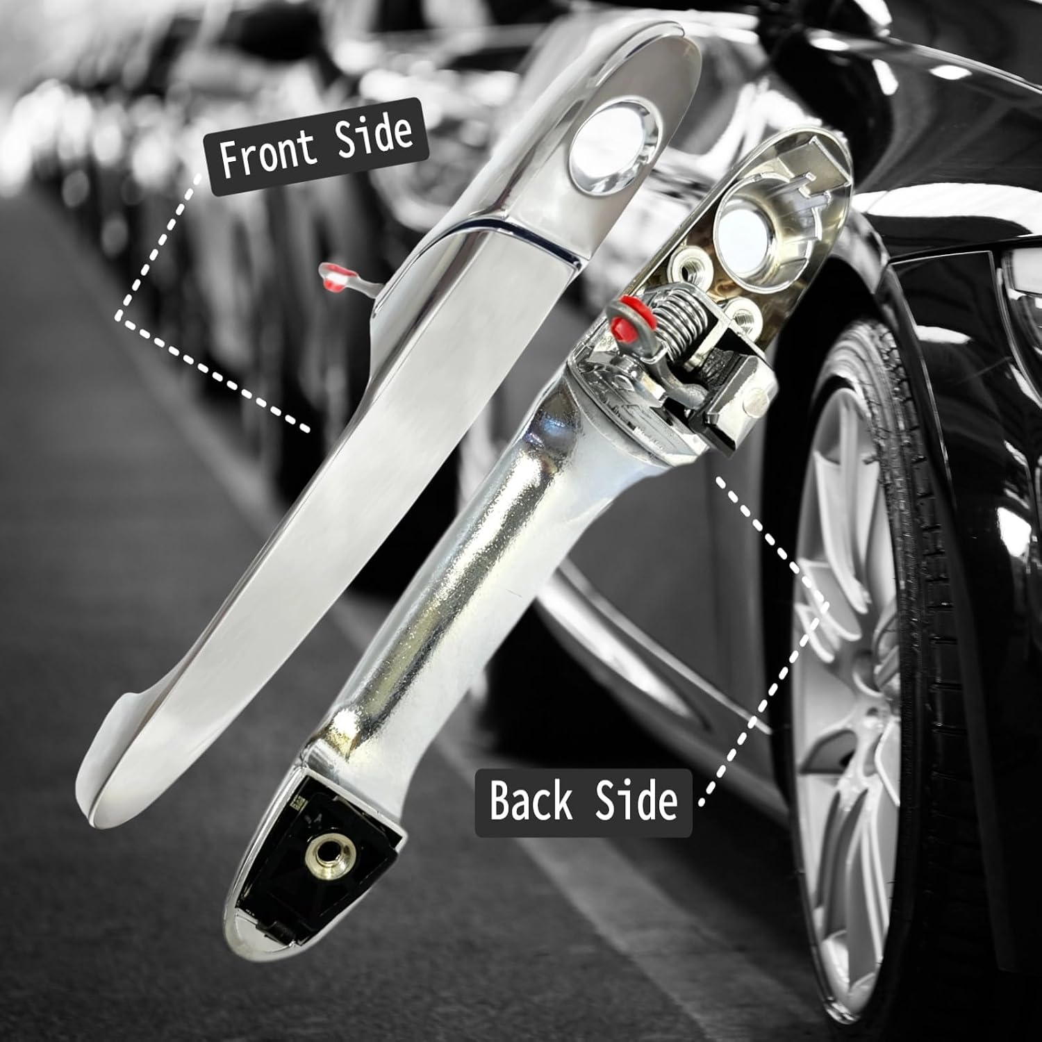 Exterior Door Handle Front Left Driver Side Compatible with 2005-2013 Buick Lacrosse Lucerne,Chevy Cobalt Impala,Pontiac G5,Solstice,Saturn Sky,Replaces 80532