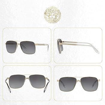 Amazon.com: Versace VE2174 1252T3 59MM Pale Gold/Light Grey