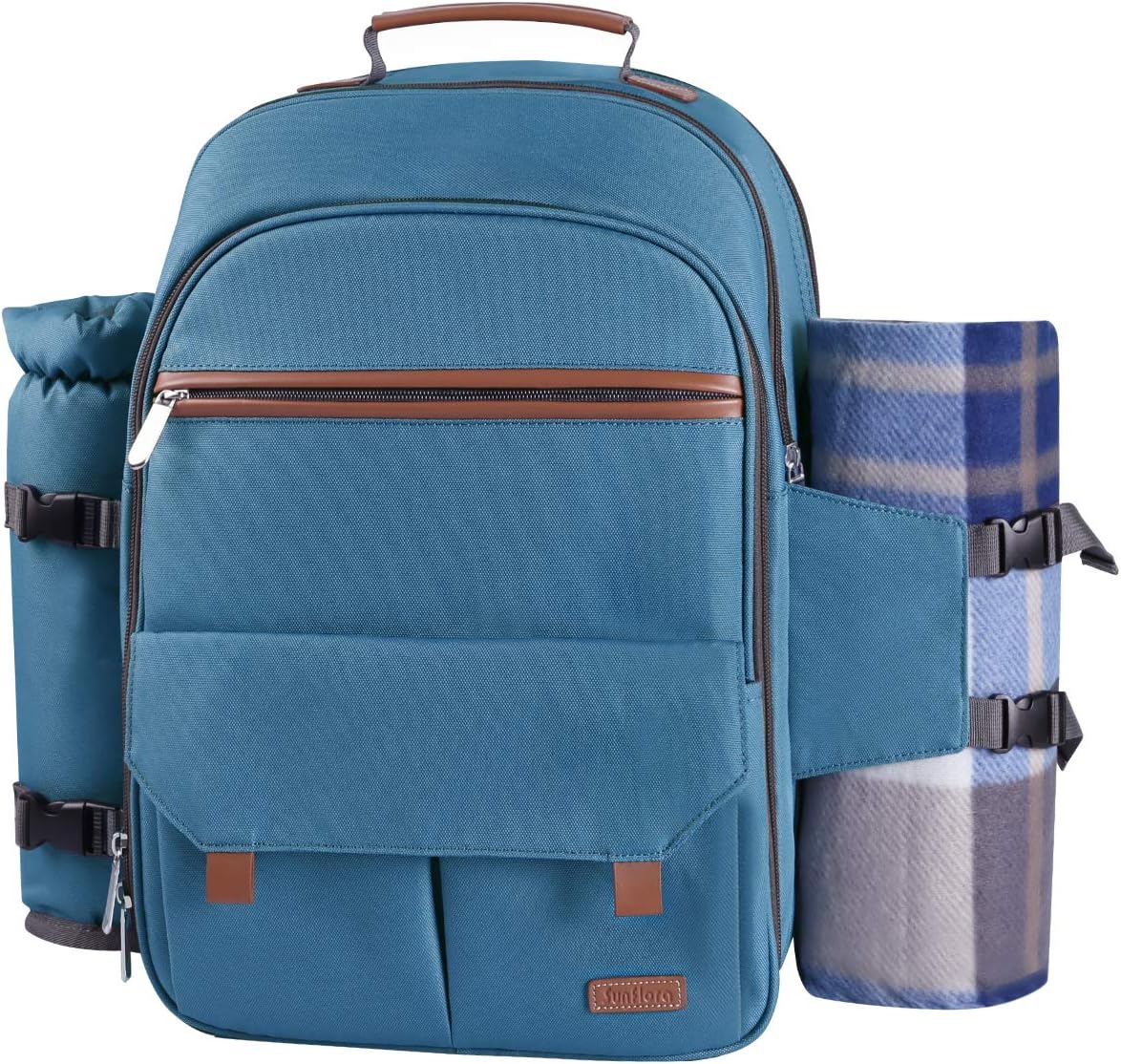 Sunflora Picnic Backpack for 4 in Light Blue