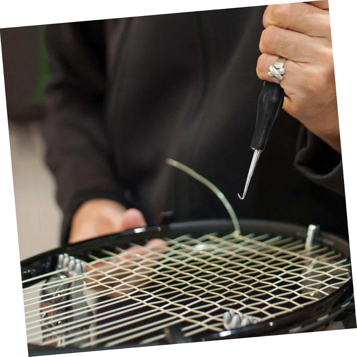 Badminton Stringing Machine Tool Hook Design for Racket Stringing Plastic Handle for Tennis and Badminton for Athletes and Sports Enthusiasts