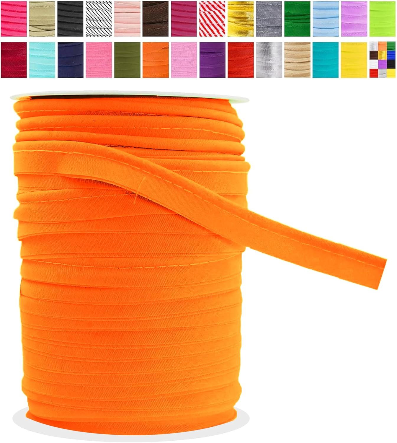 M METERXITY Ruban Biais Double Pli En Coton De 2,5 Cm 22,9 M Pour Coudre, Ourlet, Reliure, Matelassage, Loisirs Créatifs (jaune Doré