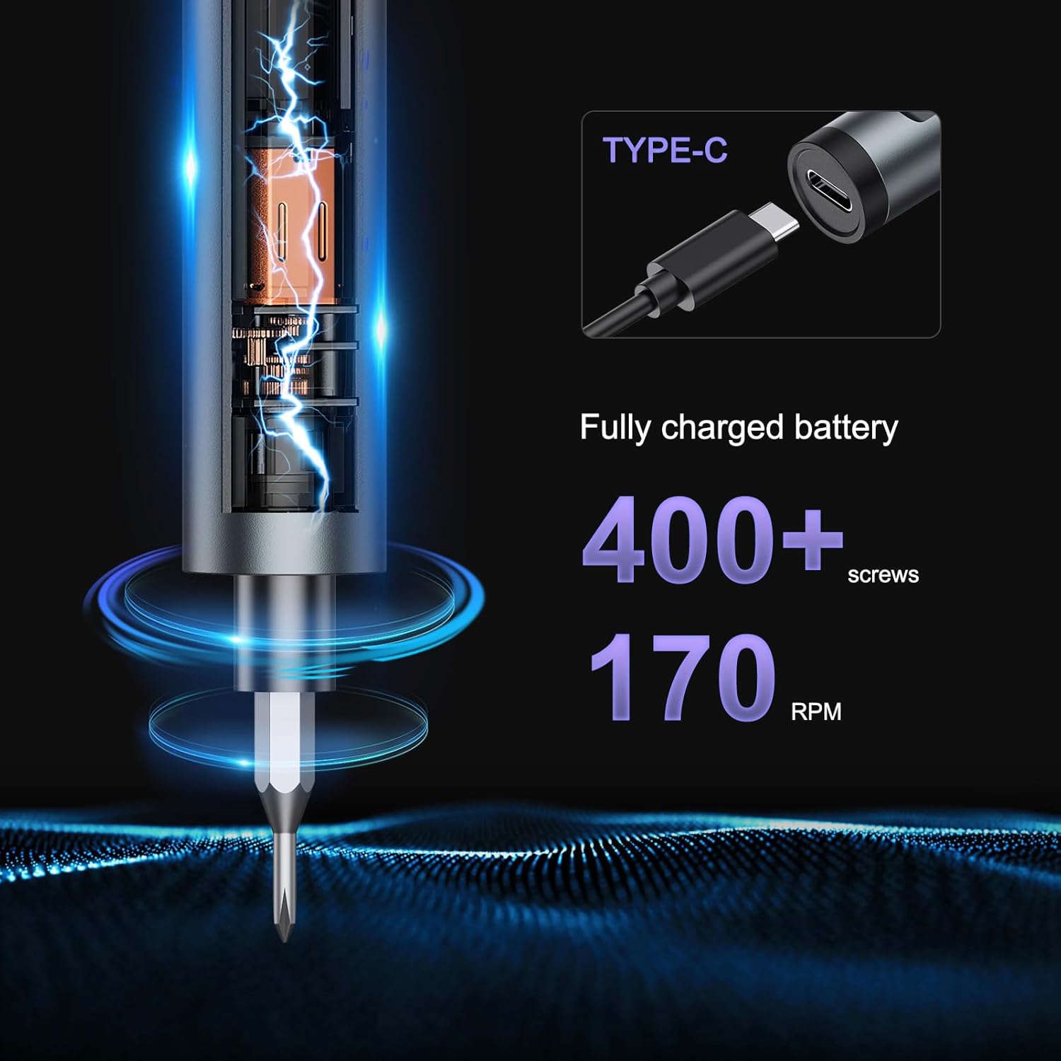 JXTZ Electric Screwdriver Set, 60 in1 Precision Screwdriver Kit with Magnetic Bits, OLED Screen, 3 torque, Repair Tool with Magnetic Storage for Repairing Toy Electronics Phone Camera Laptop Watch