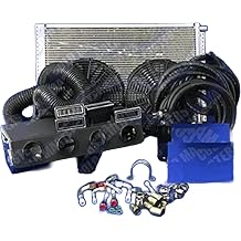 A/C KIT UNIVERSAL UNDER DASH EVAPORATOR HD KIT AIR CONDITIONER 12V 450A-000LR-C CHROME RECTANGULAR LOUVERS NO COMPRESSOR INCLUDED