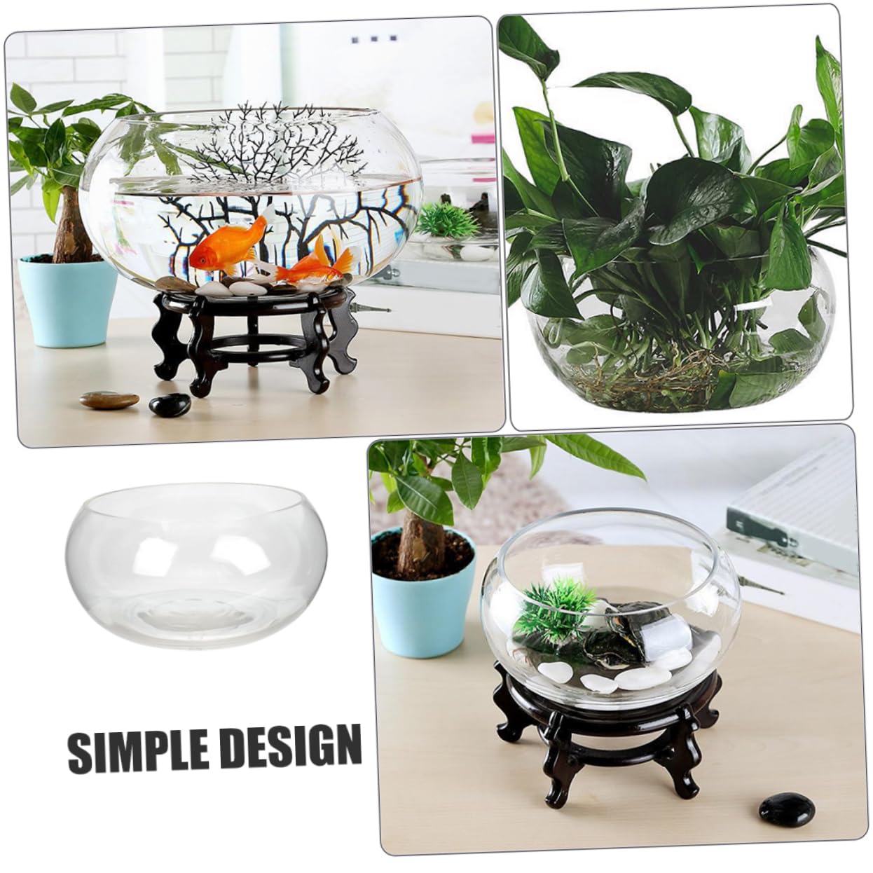 BESPORTBLE 3piezas Bola De Transparente para y Pecera para y Terrario para Decoración De Bodas y