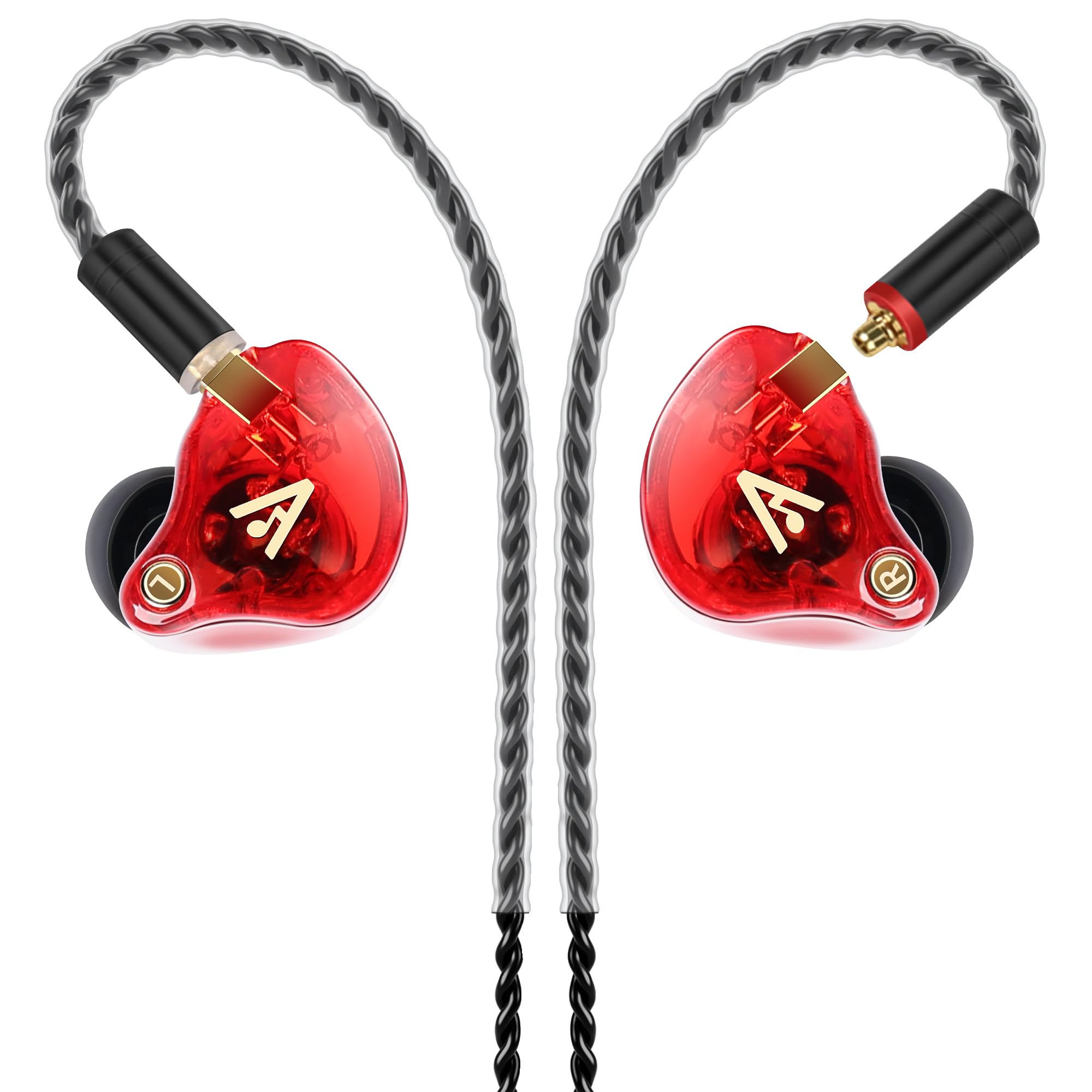 Audiovance Vibes 202 HiFi Wired Earbuds, IEM in-Ear Monitor Headphones | Clear Sound, Dee…
