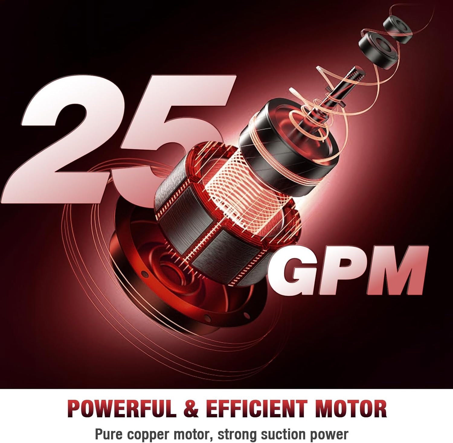 12V Fuel Transfer Pump 25 GPM High Flow, Heavy Duty Cast Iron Pump for Gasoline, Diesel, Kerosene, Ethanol, Methanol, Biodiesel & More