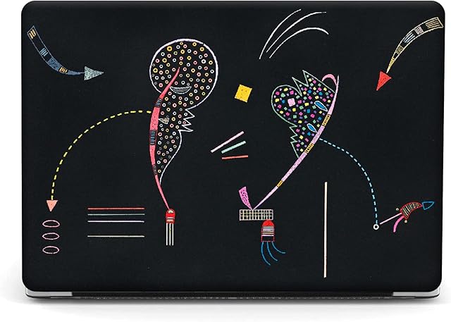 Compatible with MacBook Air 13 inch Art Case Skin, 2022, 2021, 2020-2018 Release A1932 with Touch ID Slim Frosted Hard Shell with Keyboard Cover & Screen Protector (Two Sides by Wassily Kandinsky)