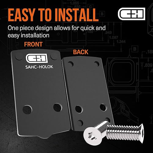 Miniatura 4 de C+H Placa de montaje de punto rojo de precisión para Springfield Armory Hellcat y Holosun 407K507K  Fabricado en los Estados Unidos