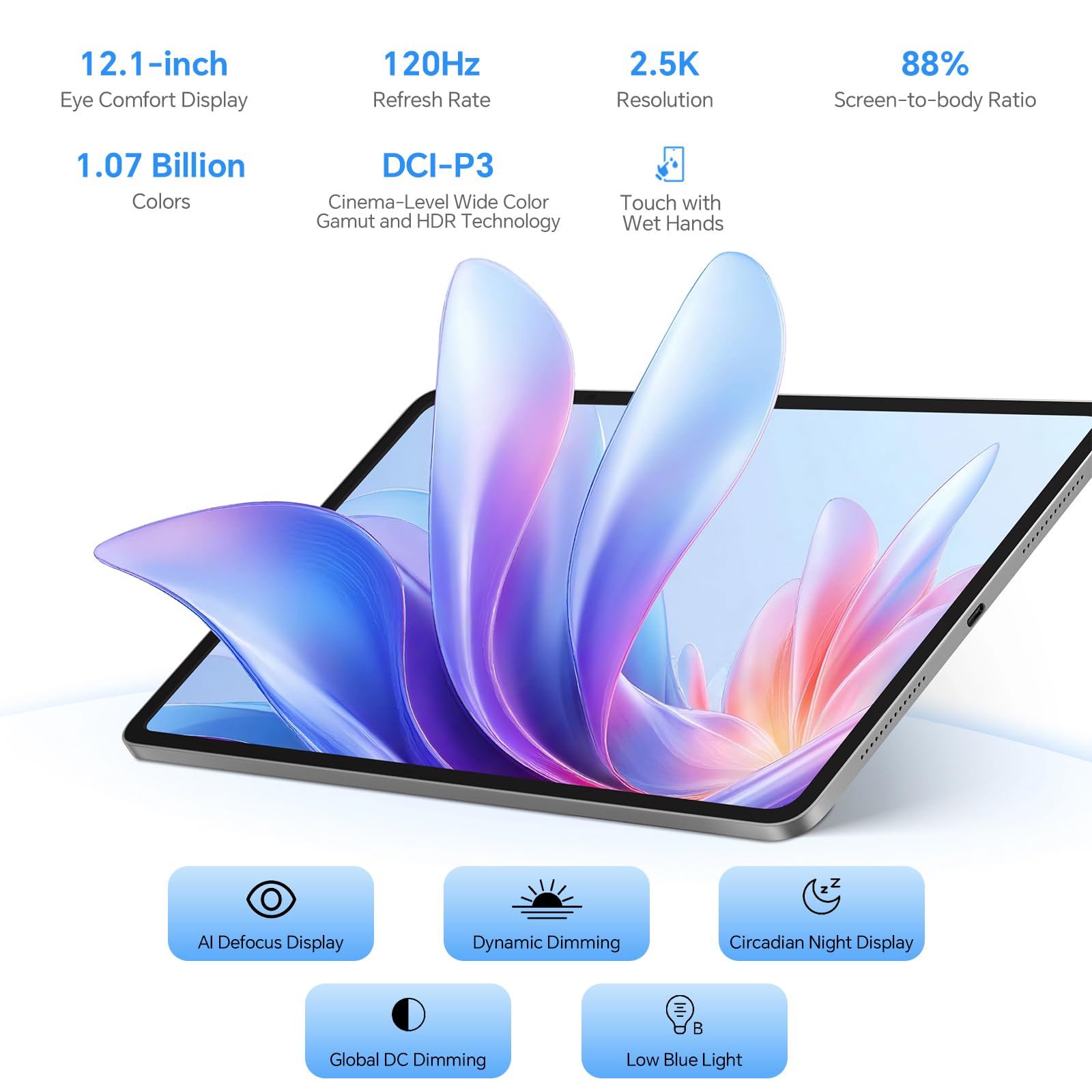 HONOR Pad 10 Tablet 8+256GB 12,1-Zoll Wi-Fi-Tablets Grau