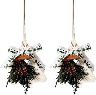 Car Air Fresheners, Christmas Scented Hanging Ornaments Spice Gingerbread, Christmas Tree Shaped Card Air Freshener for Car, Home, Office, Holiday Décor Gift – 2 Pack