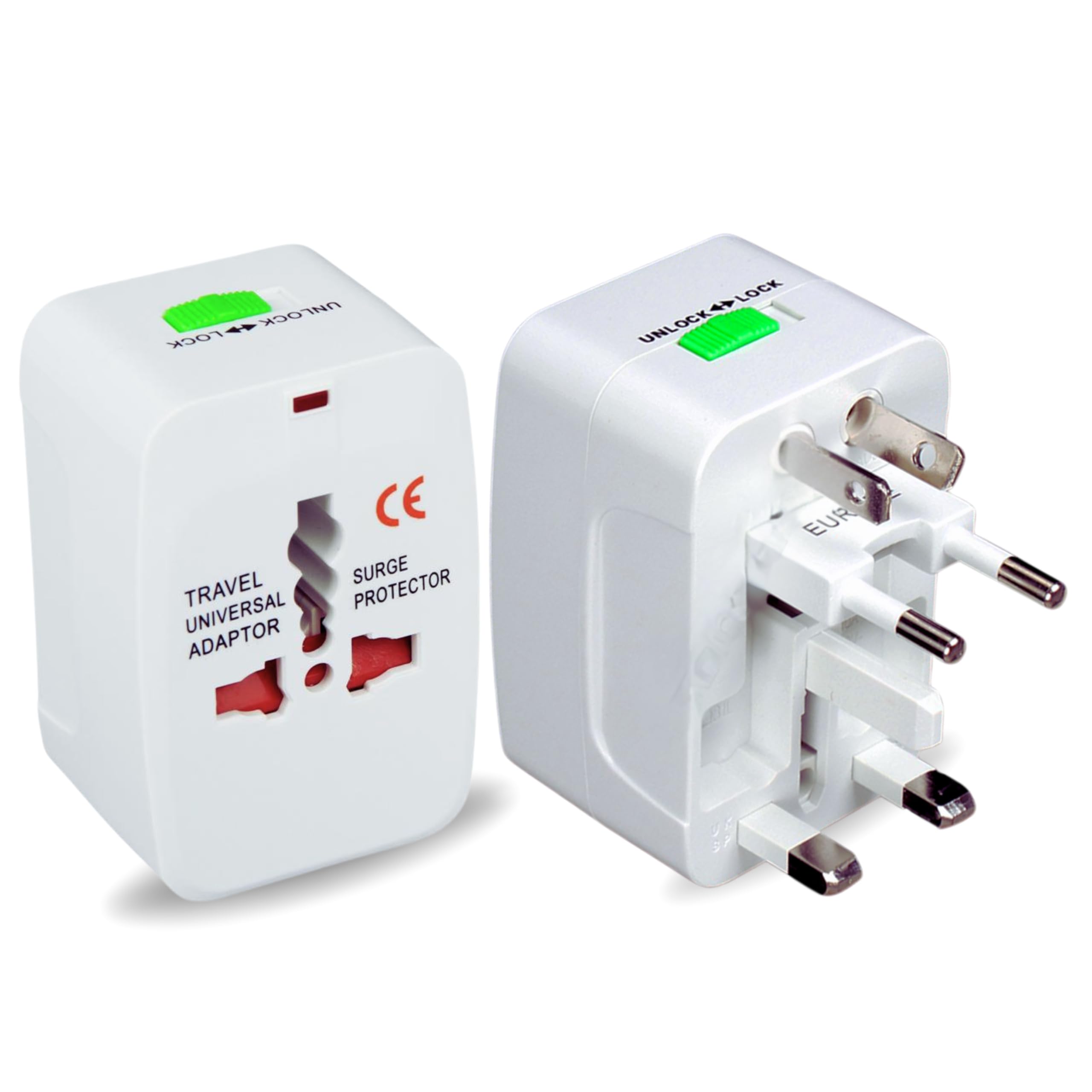 Octec Universal Travel Adapter with Surge Protection – All-in-One Power Plug, Compact Design, Safety Shutter, Overload & Overcurrent Protection, for US, UK, EU, AU, and More-image-5