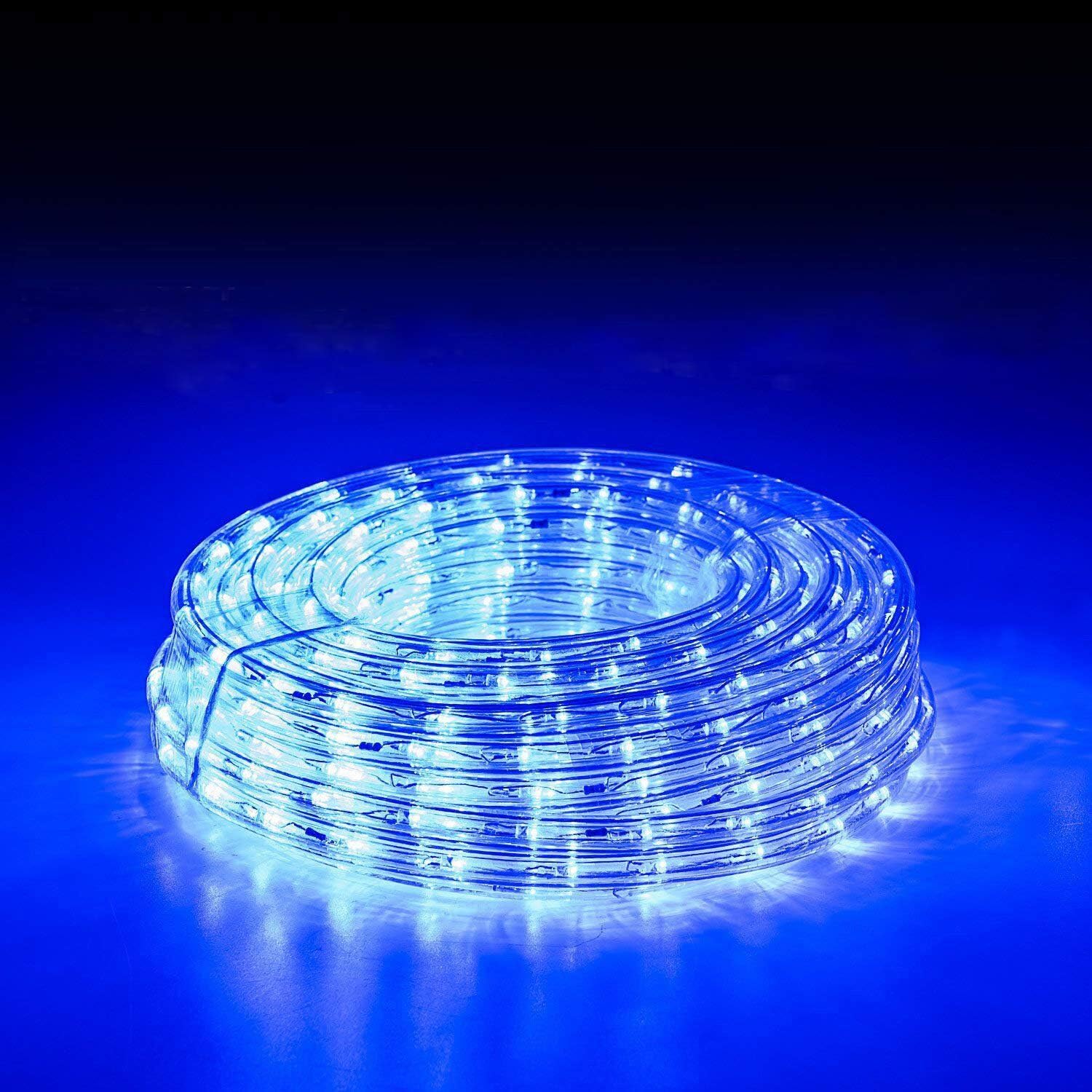 Gеt Pорulаr оƒƒеr Qulaten LED Rope Lights 110V Waterproof Connectable Led String Lights for Indoor Outdoor Rope Lights Waterproof Decorative Lighting Backyards Garden Decoration (100ft, Blue)