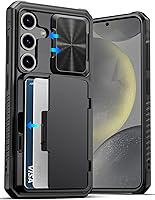 Vista 22 de ATATOO Funda para Samsung Galaxy S24 FE con tarjetero (almacena 4-5 tarjetas) [bloqueo RFID] y cubierta de cámara deslizante, protección de grado