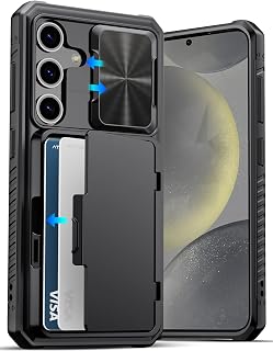 ATATOO for Samsung Galaxy S24 Wallet Case with Card Holder (4 Cards), Black