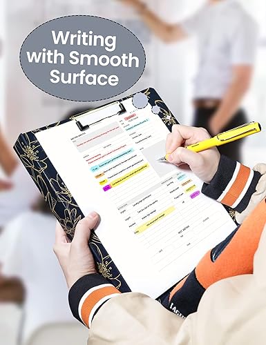 Miniatura 6 de SUNEE - Carpeta de 3 anillos de 1 pulgada bonita carpeta con 2 bolsillos carpeta decorativa de tres anillos rosa dorada sobre diseño azul resistente