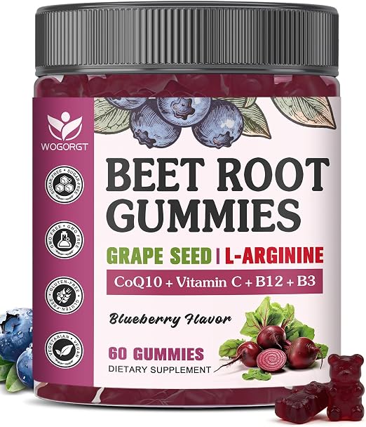 WOGORGT Beet Root Gummies: Natural Blood Pressure Support with a Delicious Twist