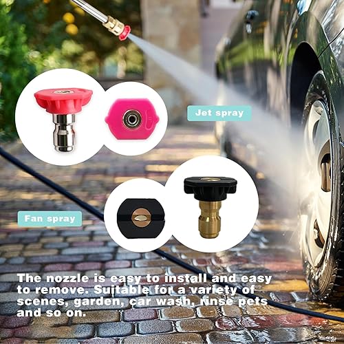 Miniatura 3 de Varita de alta presión para lavadora de potencia, accesorio de boquilla de manguera de 18 pulgadas, color negro, varita de riego de jardín Hydro Jet