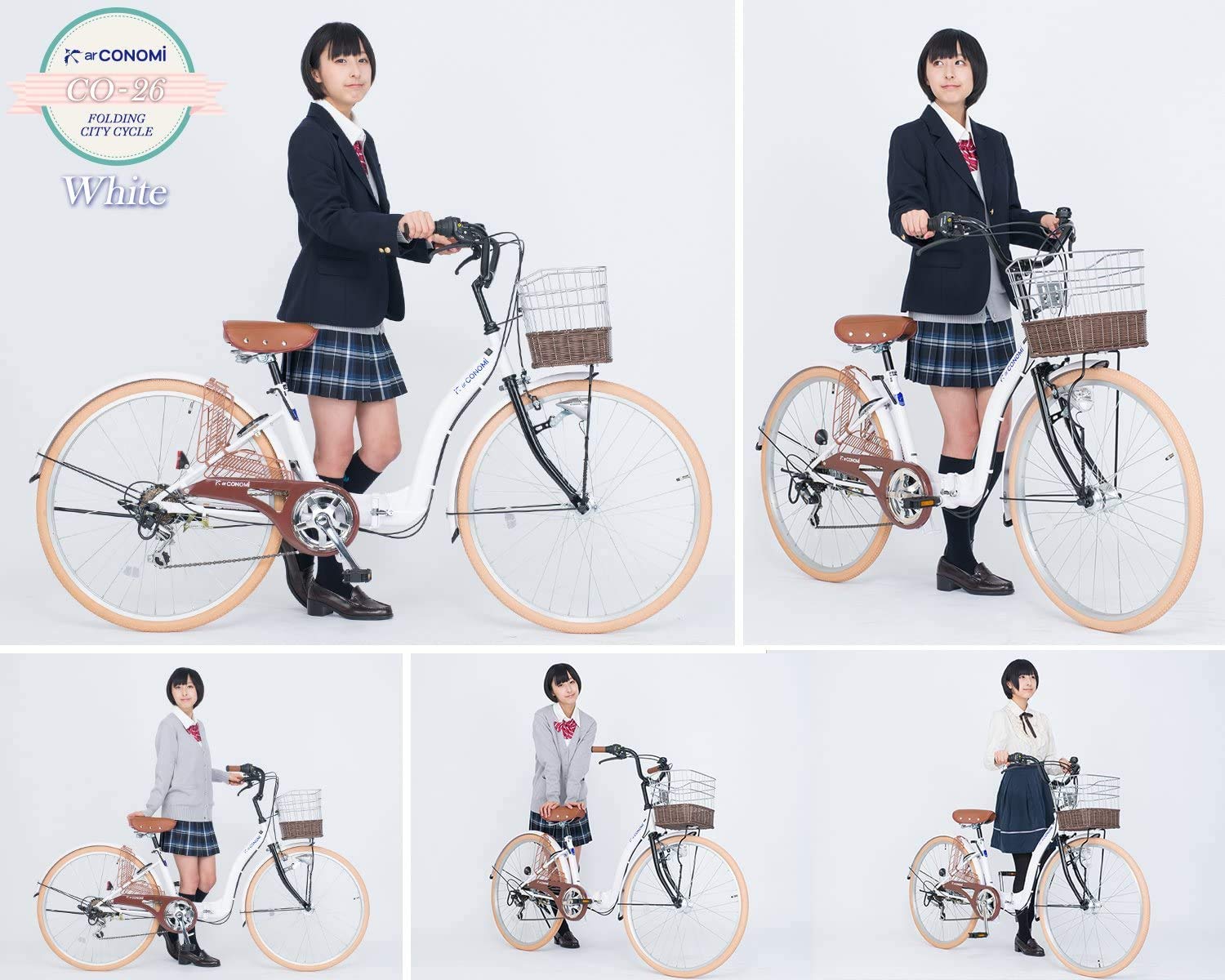 J090☆訳あり！☆普通自転車☆arCONOMi☆6段変速☆LEDオート☆26インチ