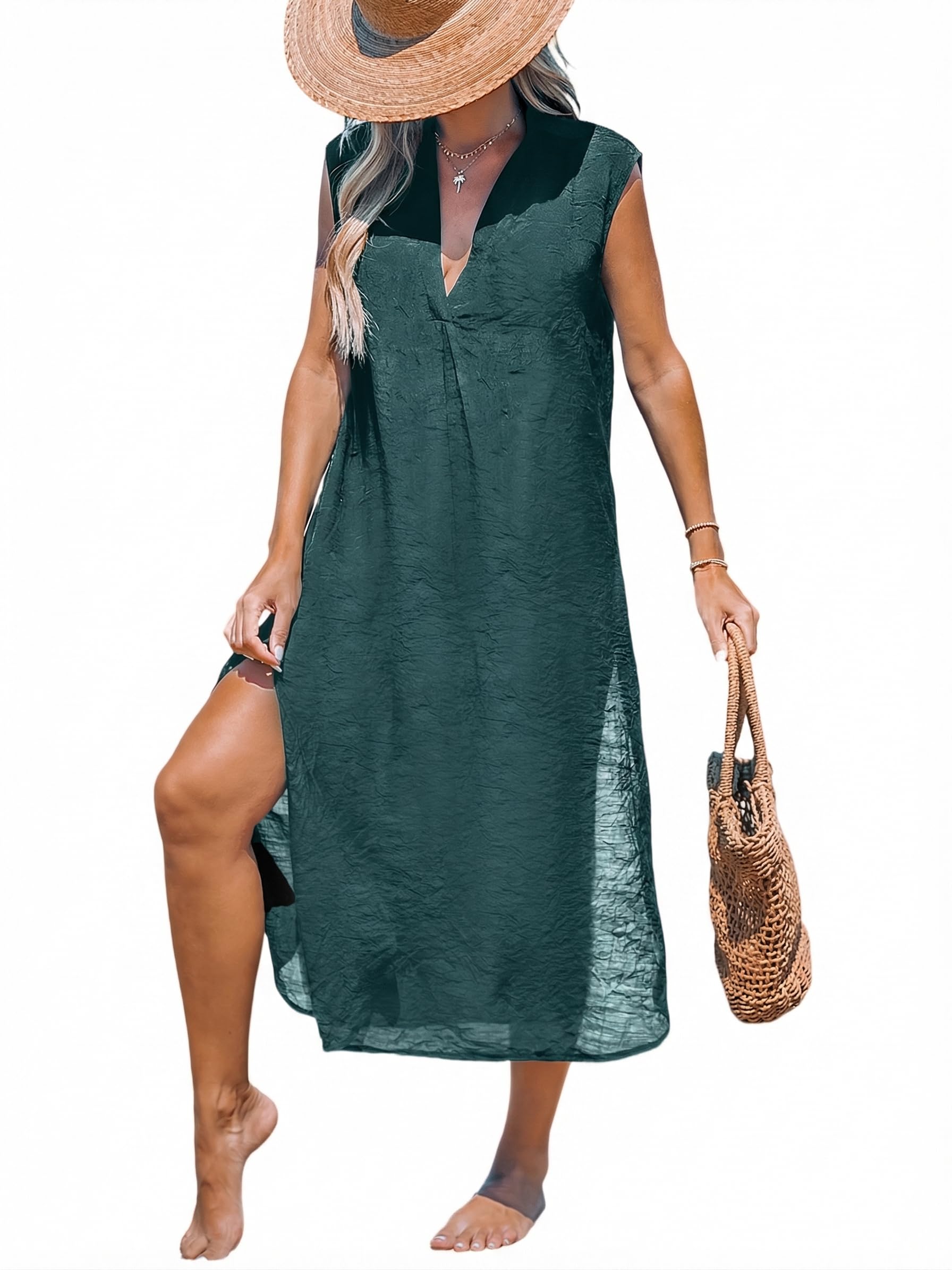 CUPSHE Womens Swimsuit Coverup Long Midi Beach Cover Ups