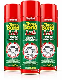 Desengripante ThreeBond LUB 300ml | Kit com 3 Unidades | Proteção Contra Corrosão, Repele Água e Reduz Atrito