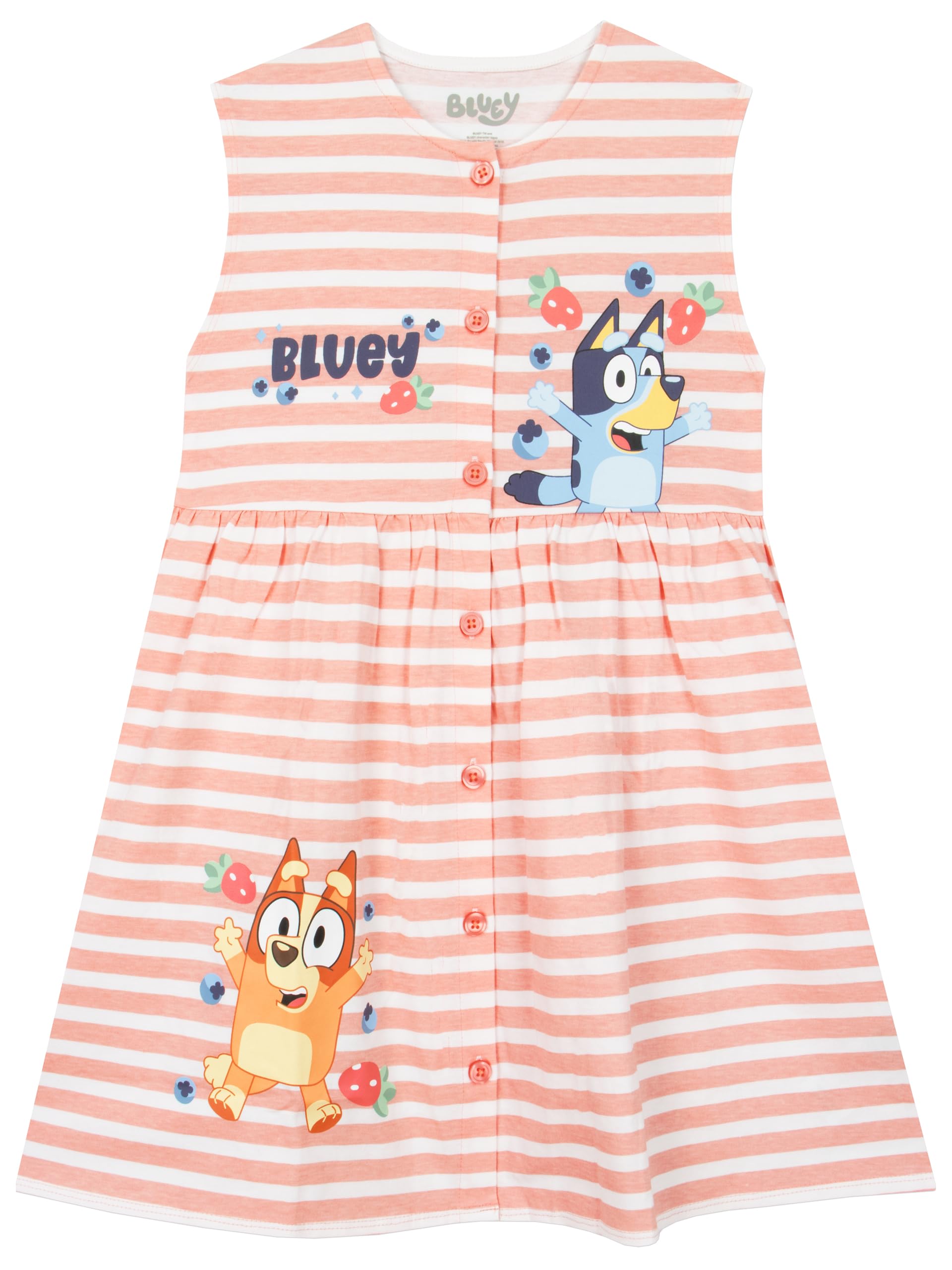 Bluey Girls Dress with Bingo, Girls Summer Dress, 4-5 Years Multicoloured