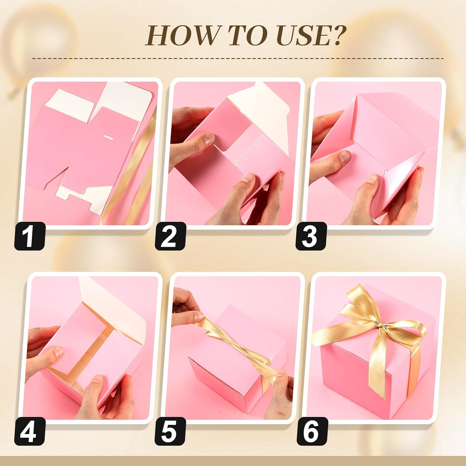 48 Pcs Wedding Gift Boxes with Ribbon Small Party Favor Boxes with Lids Mini Treat Candy Container for Easter Party Birthday and More(Pink,2 Inch) - Image 4