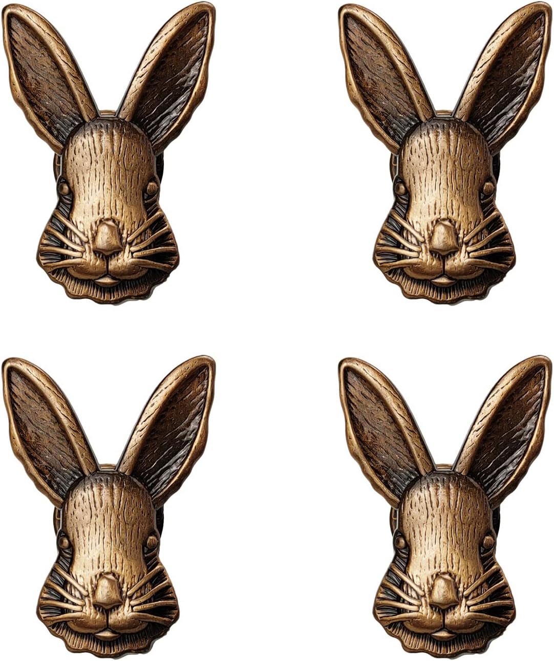 YEZILUU 4 Packs Rabbit pulls Rabbit Drawer pulls Dresser Rabbit