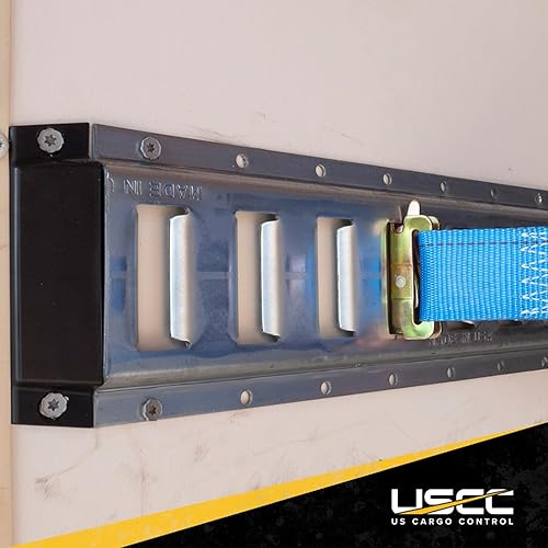 Miniatura 5 de US Cargo Control E Track Tapa de plástico para pista electrónica horizontal, elimina bordes afilados y proporciona un aspecto acabado, funciona con