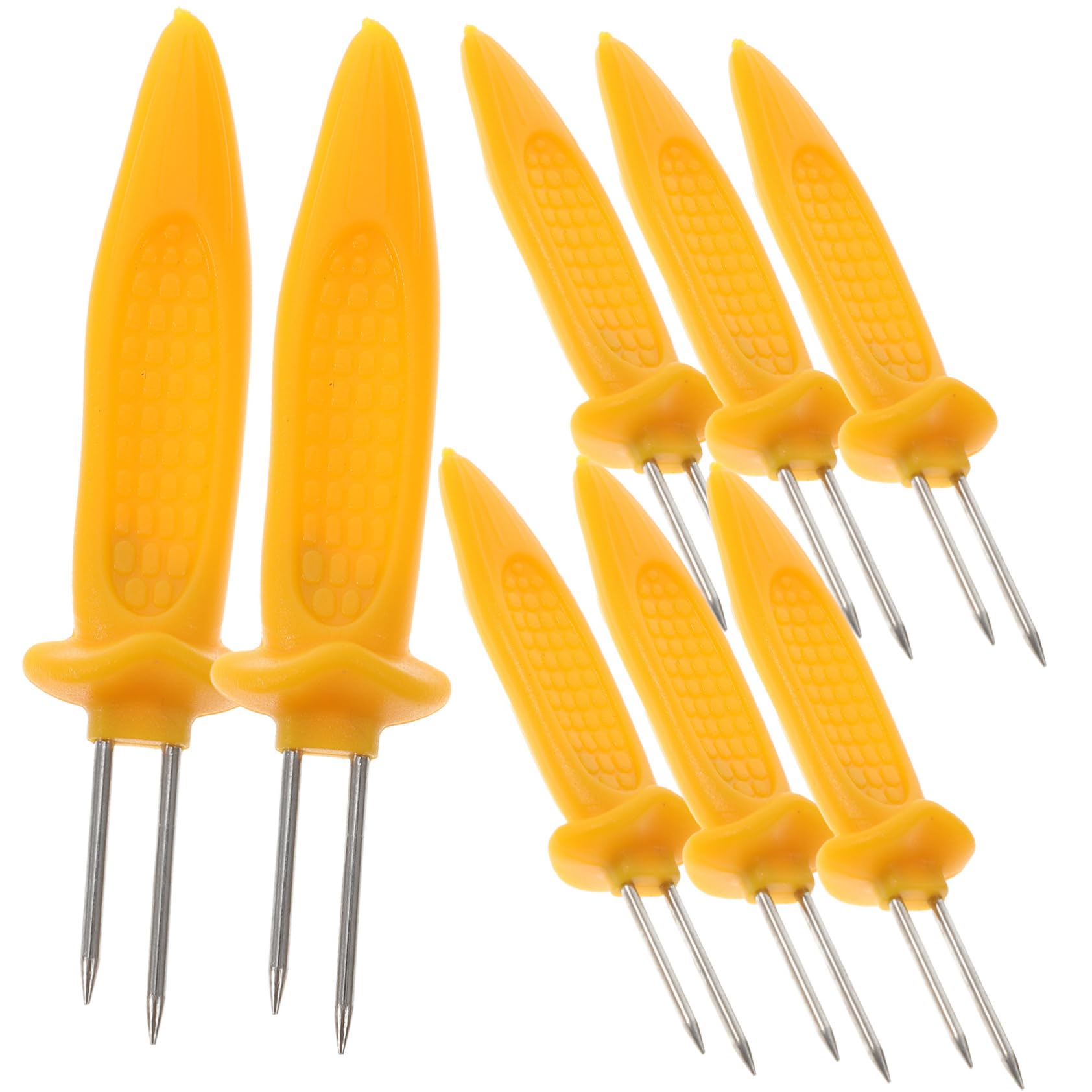 BESPORTBLE 12-pack Stainless Steel Bbq Corn Forks Rustproof Easy-clean for Outdoor Grilling Picnics