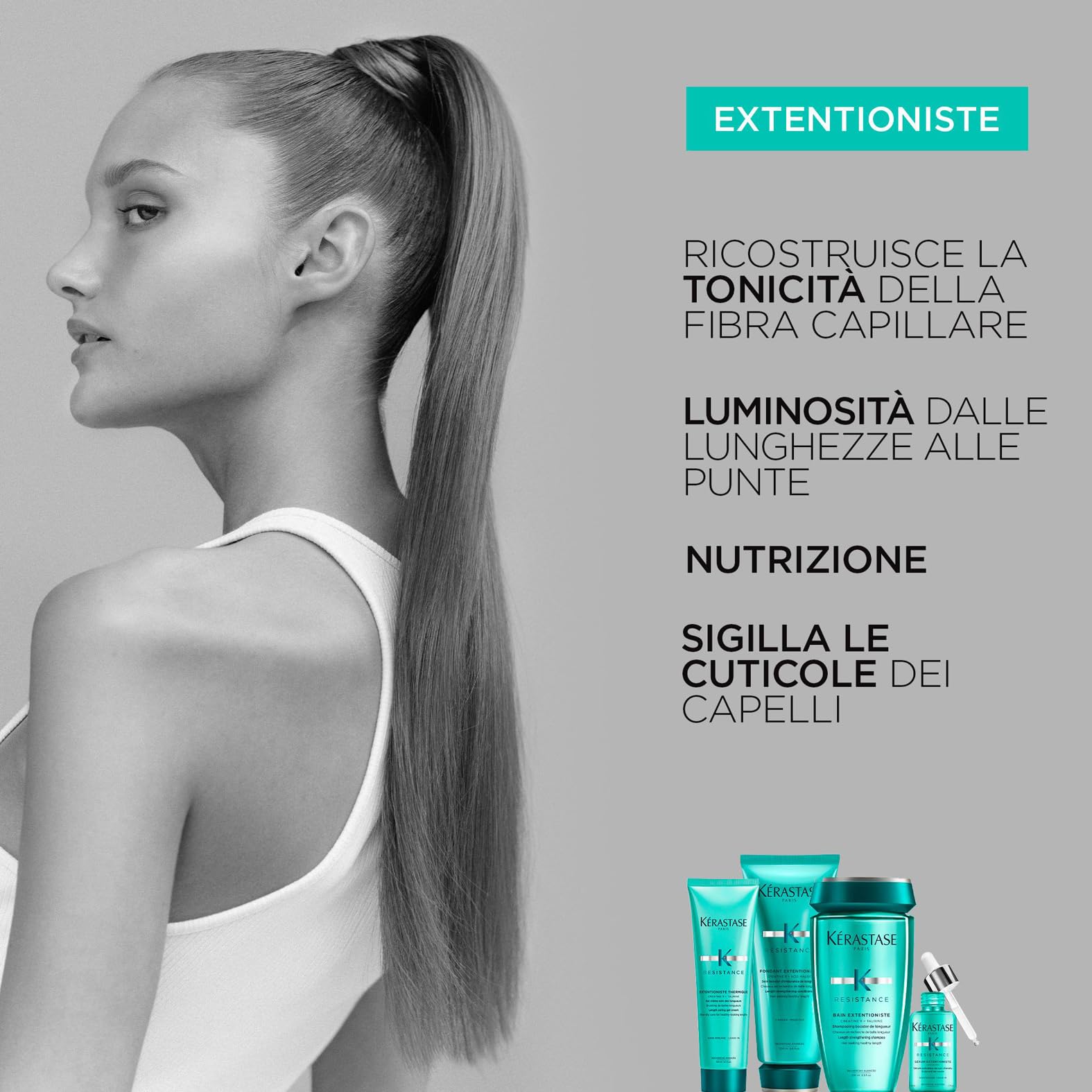 Kérastase, Résistance Extentioniste, Termoprotettore Senza Risciacquo, Protezione da Calore, Per Capelli Lunghi Danneggiati, Extentioniste Thermique, 150 ml