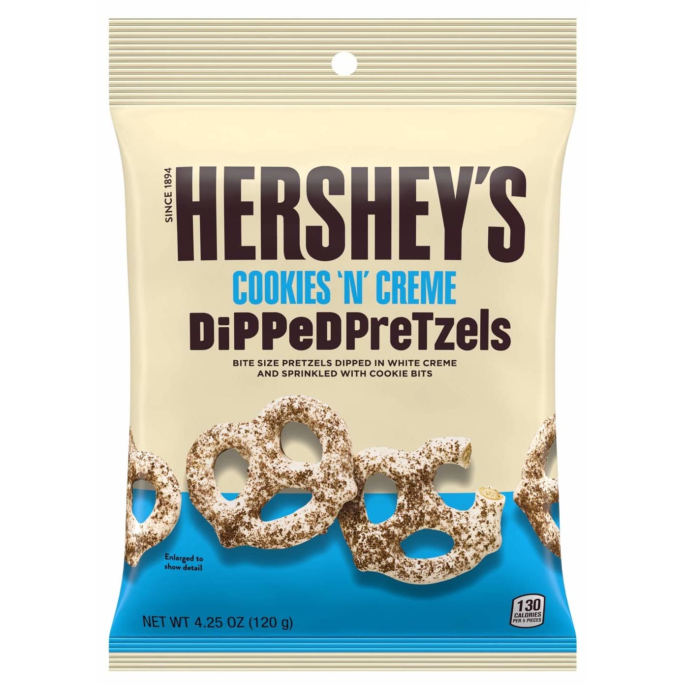 Cookies 'N' Creme Bite Size Dipped Pretzels, 120g