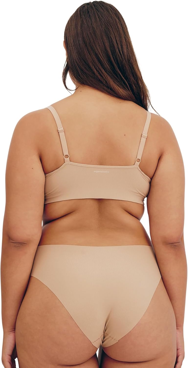 Organic Basics Women's Naked Ribbed V-Neck Bralette - Image 3