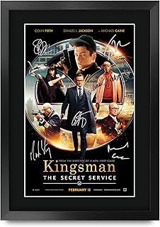 HWC Trading FR A3 Kingsman The Secret Service Taron Egerton Cadeaux imprimés affiche photo autographe signée pour les fans de cinéma - A3 Encadré