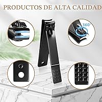 Vista 6 de MINKINH Juego de manicura profesional de cortaúñas, kit de manicura de acero inoxidable, herramientas para el cuidado de uñas con lujosa funda