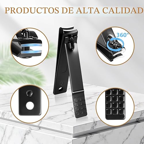 Miniatura 6 de MINKINH Juego de manicura profesional de cortaúñas, kit de manicura de acero inoxidable, herramientas para el cuidado de uñas con lujosa funda