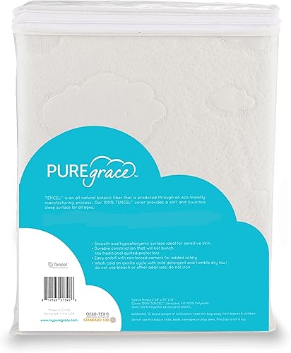 Miniatura 8 de Protector de colchón completo de eucalipto de PUREgrace  Tencel de lujo natural  resistente al agua  Almohadilla transpirable y silenciosa