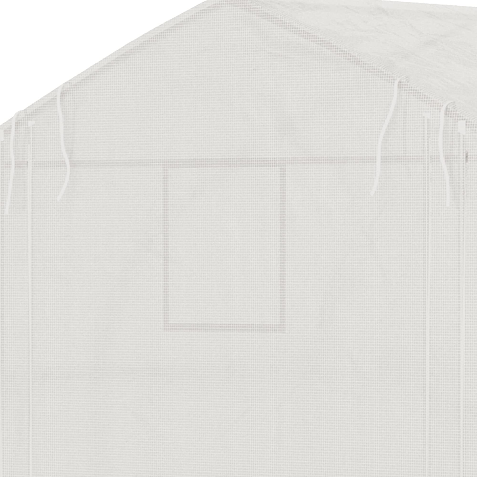 Outsunny 11,5' x 10' x 6,5' Serra Tunnel 7 finestre a Rete Bianco | Serra, porta a rete con cerniera, pareti laterali arrotolabili, serra da giardino migliorata, archi in acciaio zincato