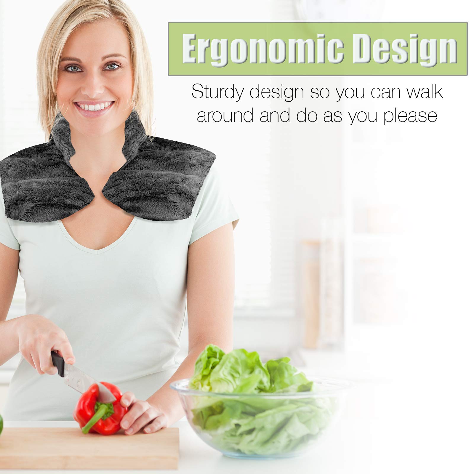 Heating Pad for Neck and Shoulders Microwavable Weighted Heat Therapy