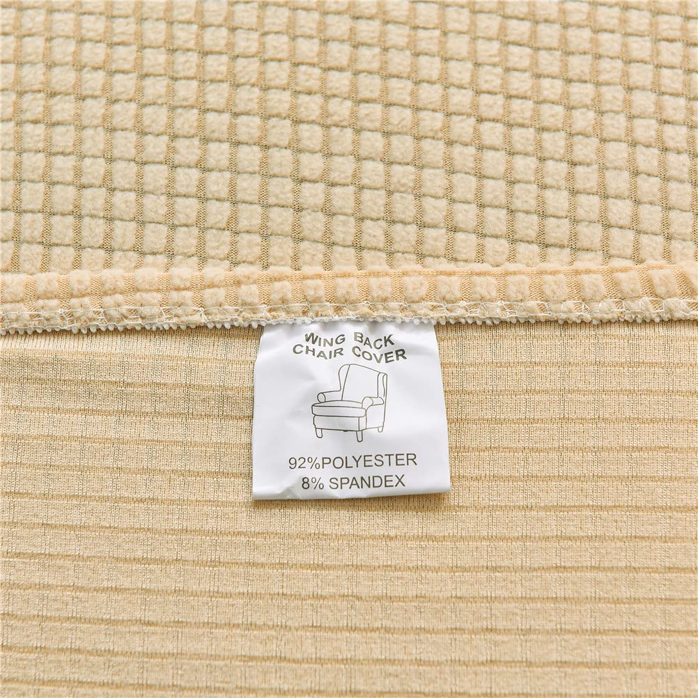 Highdi vleugelstoel hoezen 2-delige stretch vleugelstoel hoes, modieuze effen kleur. Fluwelen Strandmon bankhoes. Meubelbeschermer voor fauteuil stoelen voor woonkamer, slaapkamer of hotel (rood