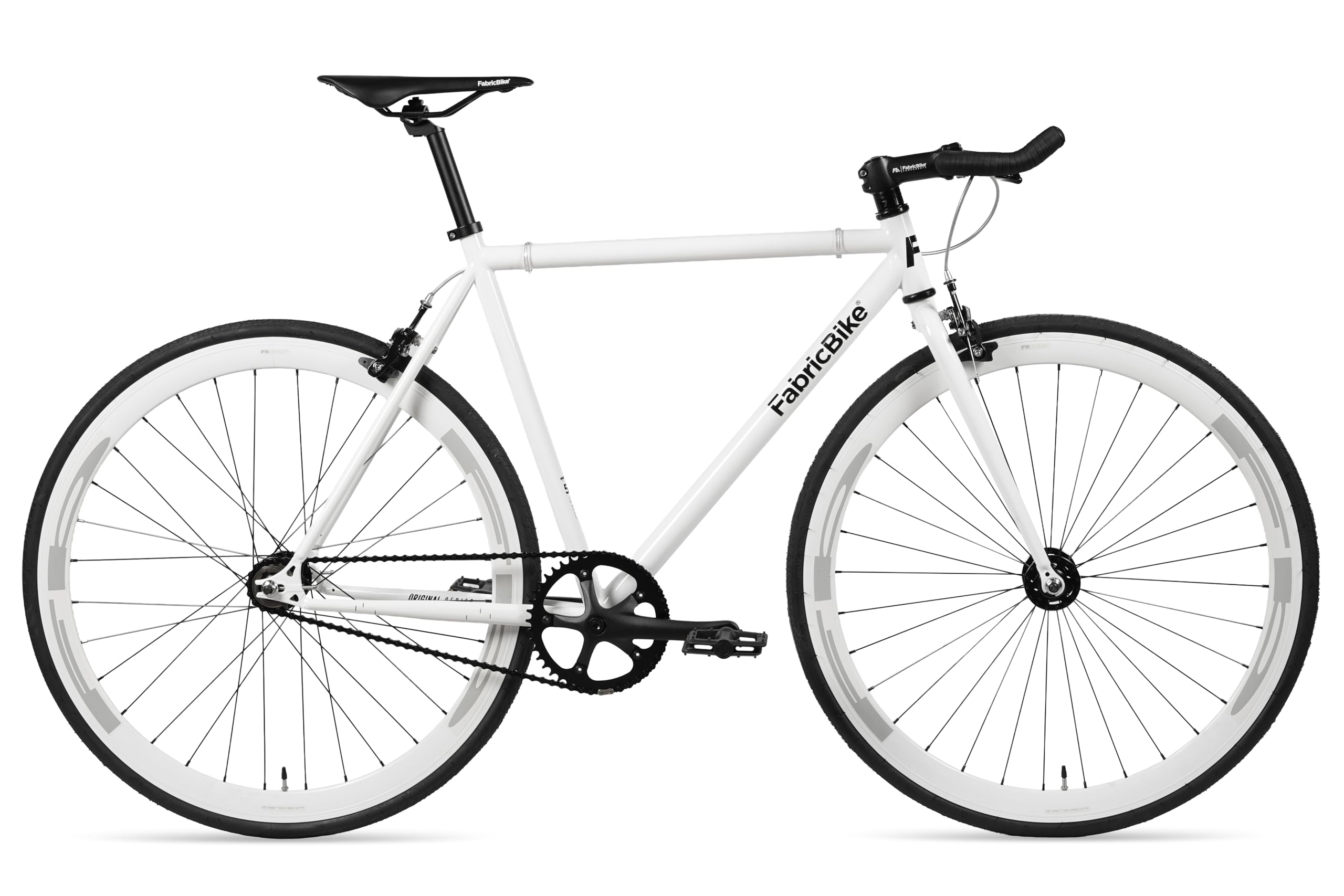 FabricBike Original - Bicicleta Fixie Bike de piñón Fijo de 28 Pulgadas, de una Sola Velocidad, Cuadro Hi-Ten Acier, 10,45 kg (Talla M)