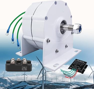8000W 9000 W 10000 W 12000 W منخفضة دورة في الدقيقة مولد المغناطيس الدائم، 3 المرحلة مولد المغناطيس الدائم بدون تروس 12 V 24 V 48 V 120 V 220 V AC مولد توربينات الرياح المياه مع مقوم، 12000 W-48 V