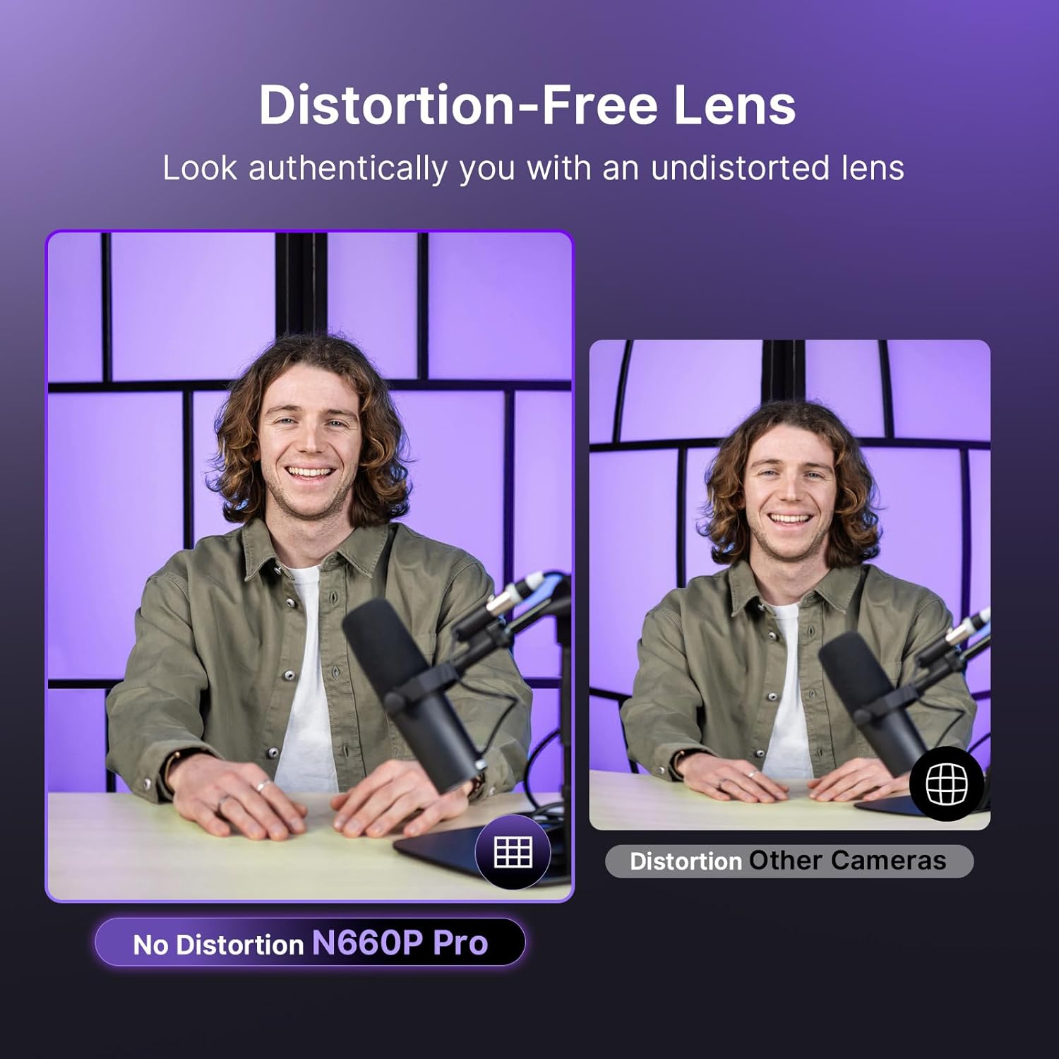 NexiGo N660P Pro 4K Webcam with Distortion-Free Lens, 1080p 60 fps Autofocus USB Streaming Camera, 3DNR, Noise-Canceling Mics & Privacy Cover, Web Cam for Gaming/Live Streaming/PC/Mac/Switch 2, White