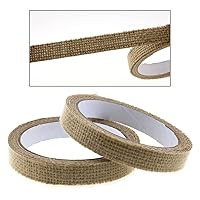 Vista 5 de Cinta adhesiva de yute autoadhesiva de 0.6 in, 6,56 pies, cinta adhesiva de cáñamo natural, 2 uds