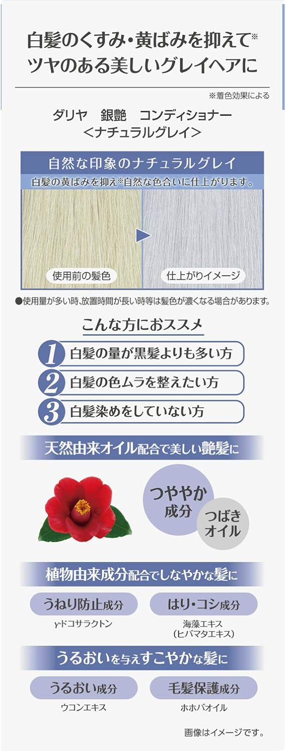 Amazon ダリヤ 銀艶 コンディショナー ナチュラルグレイ 180g ダリヤ ビューティー 通販