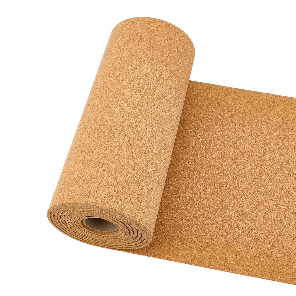 OLYCRAFT Rollo de corcho natural 3 m x 30 cm x 4 mm, tablero de anuncios, manualidades, decoración oficina
