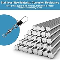 Vista 4 de ReeMoo 200 Uds Pesca Rodamiento de bolas giratorias con conector de seguridad Snap Accesorios de pesca #2#4#6#8#10