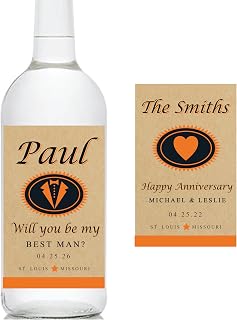 Custom Vodka Label, Wedding Party Gifts, Bachelor Party, Personalized Liquor Labels