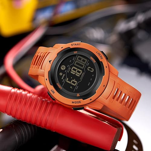 Miniatura 2 de findtime Relojes de seguimiento de fitness para hombres, reloj deportivo digital IP68 impermeable con podómetro, calorías, cronómetro de cuenta
