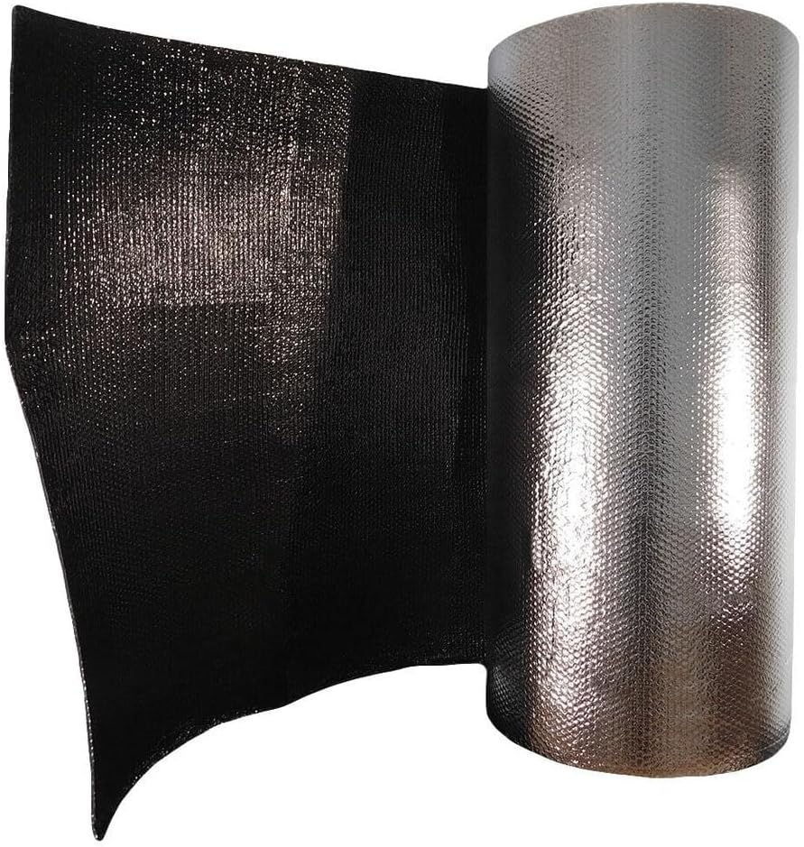 Reflective Black / Silver FOIL Double Bubble Foil Insulation Roll 12inX50ft R8…